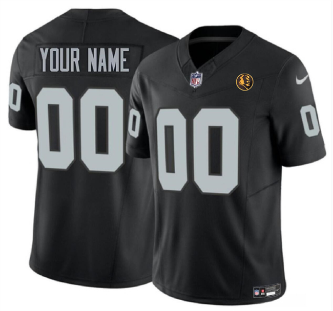Men's Las Vegas Raiders Active Player Custom Black 2023 F.U.S.E. With John Madden Patch Vapor Limited Football Stitched Jersey
